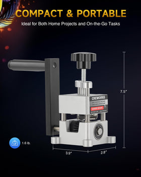 CREWORKS Stripper machine durable aluminum frame for long-lasting use.