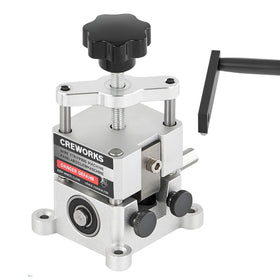 CREWORKS Wire Stripper Machine in use at a workshop bench.