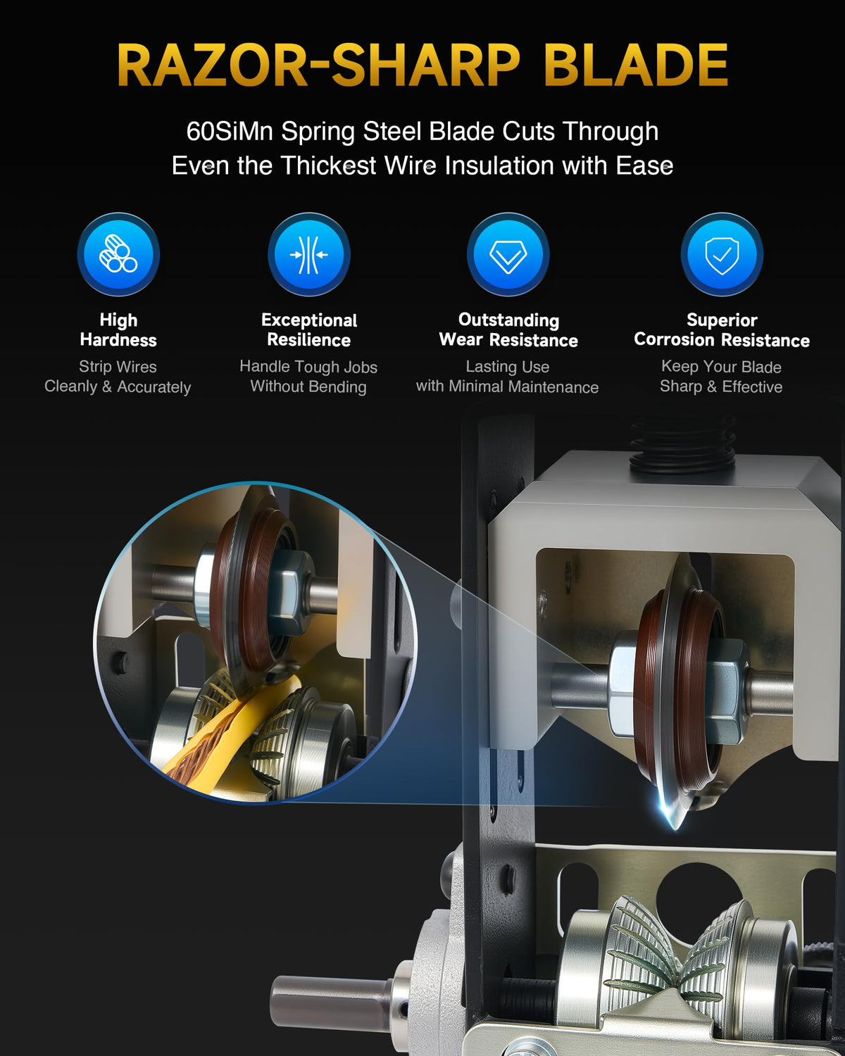 CREWORKS portable wire stripper design ready for on-site use