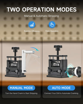 Six-channel CREWORKS stripper covering multiple wire sizes for versatility.