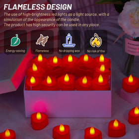 Cridoz flameless heart tea lights deliver warm glow without flame.