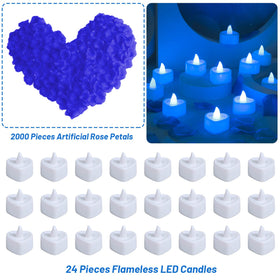 Cridoz heart-shaped LED candles lit to create warm ambiance