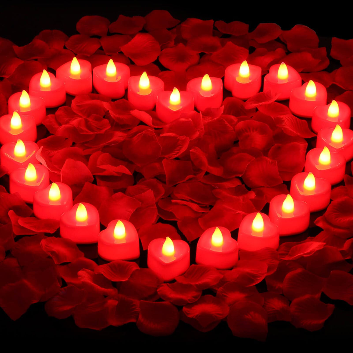 Cridoz rose petals 2000 pieces for romantic table decor and celebrations.
