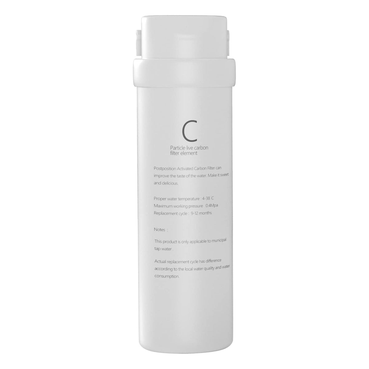 CrispTaste C for Reinmoson RMS-WP-RO500 visual shows a taste-enhancing insert for cleaner water.