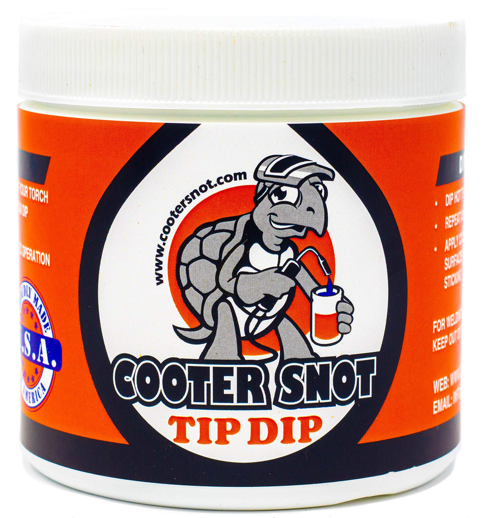 CritterGoo CooterSnot Tip Dip bottle coats welding tips to reduce spatter.