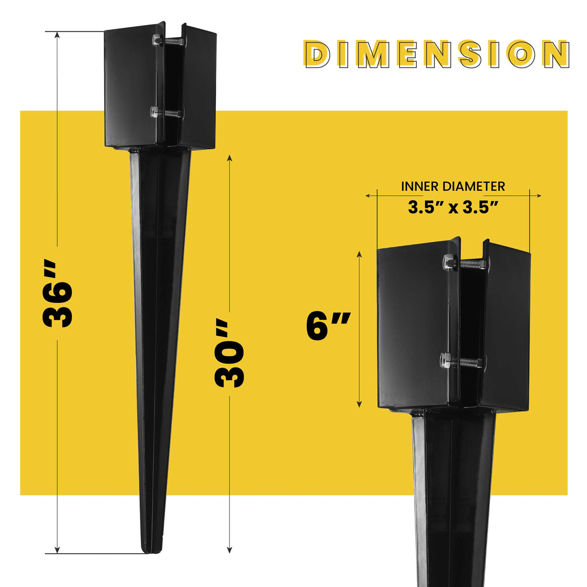 CRIZTA 4x4 post anchor for durable fence post installation
