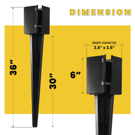 CRIZTA 4x4 post anchor for durable fence post installation