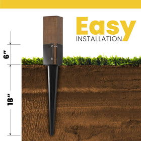 CRIZTA mailbox post anchor installation enables quick no-dig mounting.