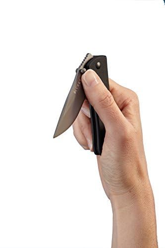 CRKT Drifter black clip keeps secure pocket carry.