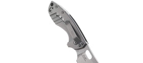 CRKT Pilar stainless steel handle provides durability and modern look