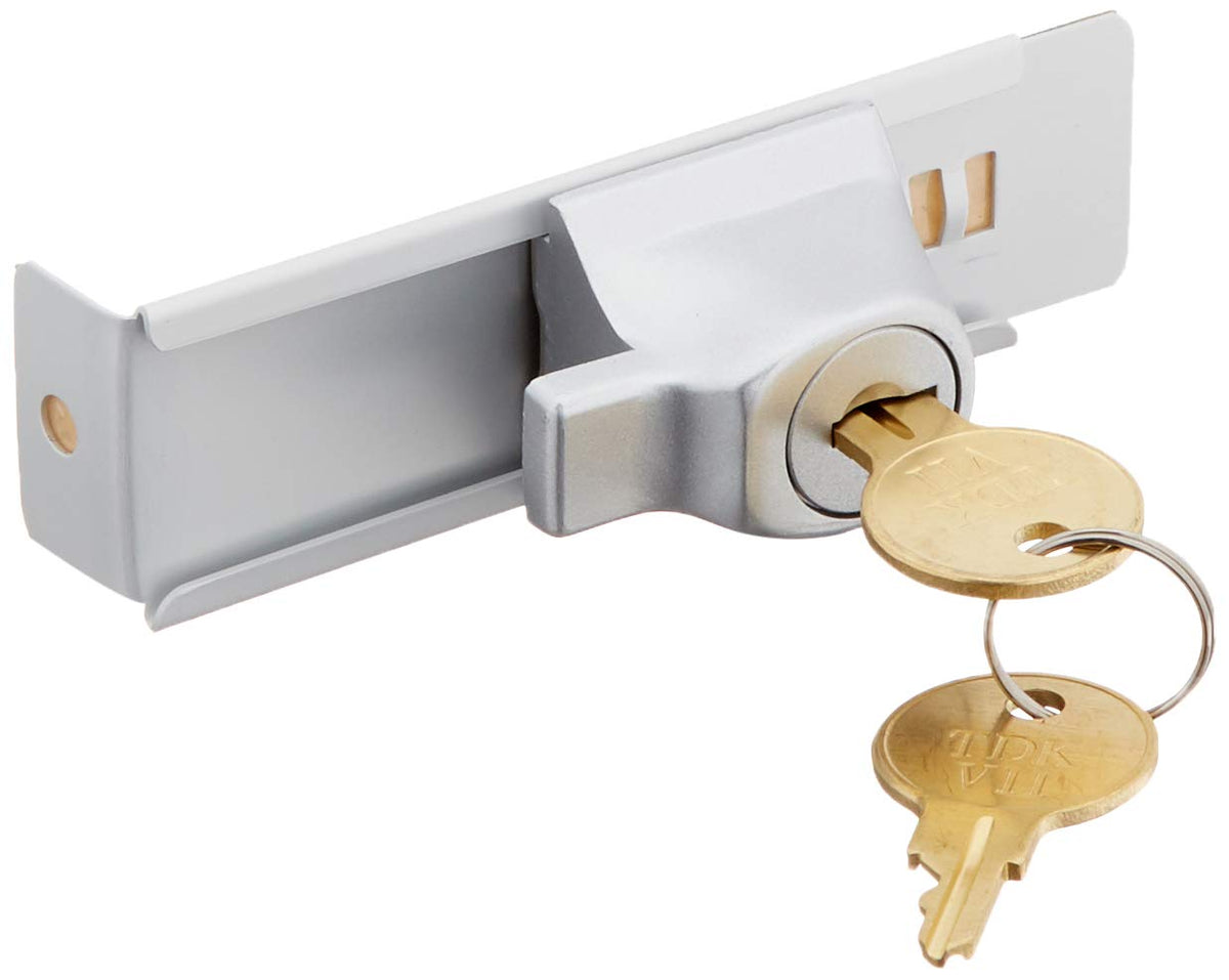 CRL TDK7AKA installed on glass door demonstrates peel-and-stick mounting for quick security upgrades.