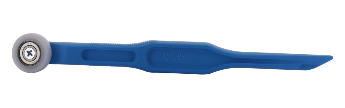 CRL VR10 blue-handle roller tool side view showing ergonomic grip.