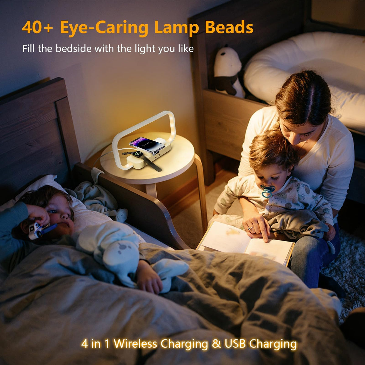 CRLL bedside lamp offers five color temperatures for reading and relaxing moods