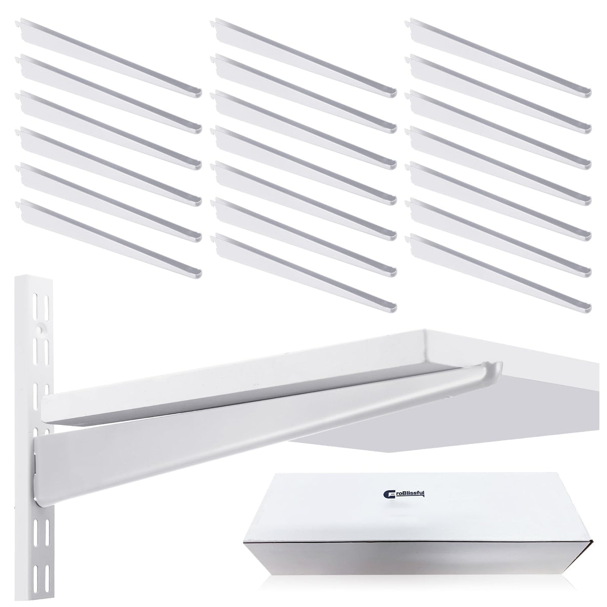 CroBlissful 20pcs adjustable shelf brackets for flexible closet shelving