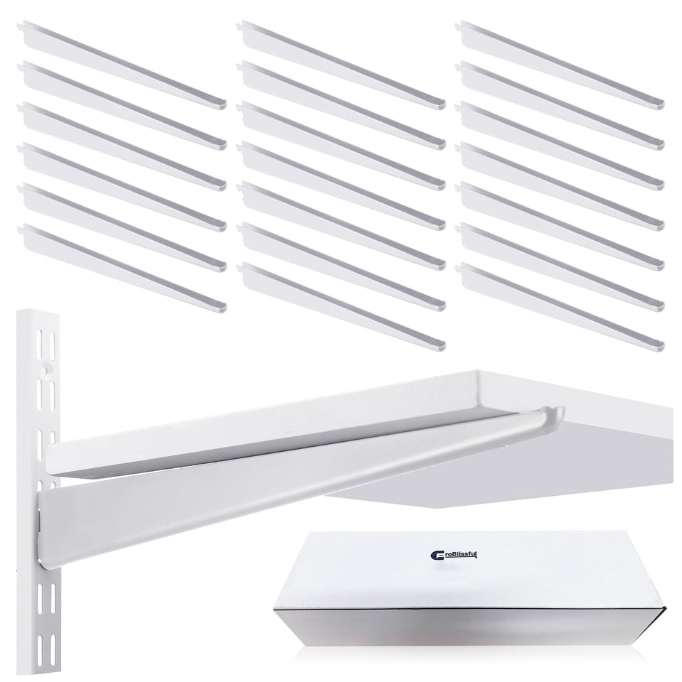 CroBlissful 20pcs adjustable shelf brackets for flexible closet shelving