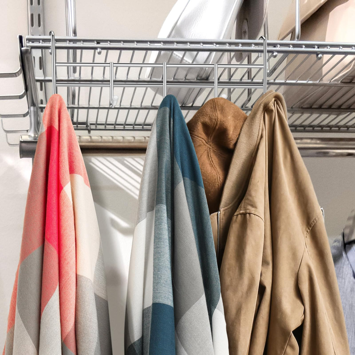 CroBlissful 2-pack hook attachments add total 10 hooks for expanded storage.