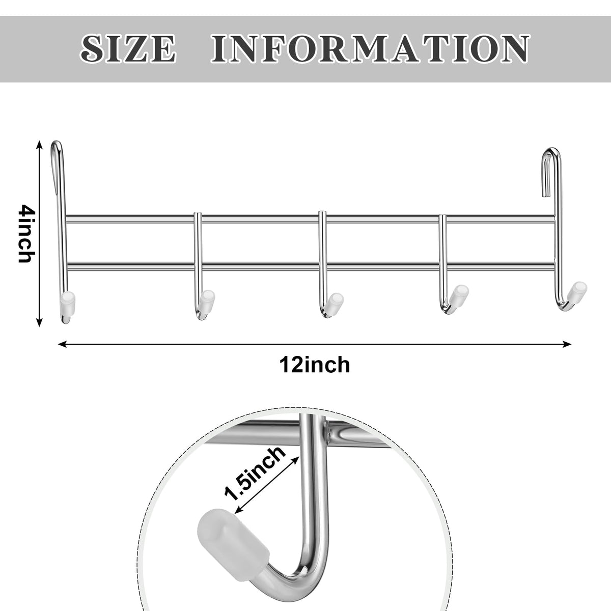 CroBlissful 5-hook per attachment ideal for coats or bags on wire racks.