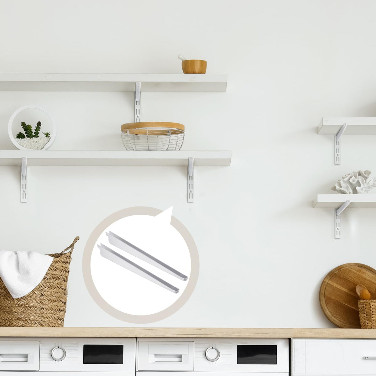 CroBlissful closet setup using brackets for organized wardrobe storage