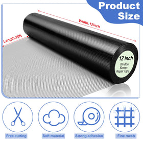 CroBlissful fiberglass mesh offers strong coverage for torn screens.
