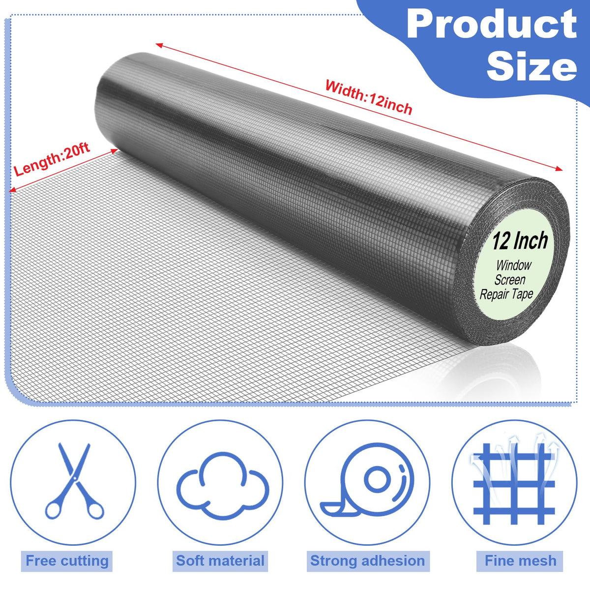 CroBlissful fiberglass mesh repair patch demonstrates sturdy screen patching