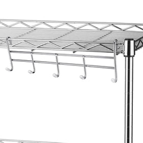 CroBlissful chrome hooks help hang utensils, keys, or tools neatly.