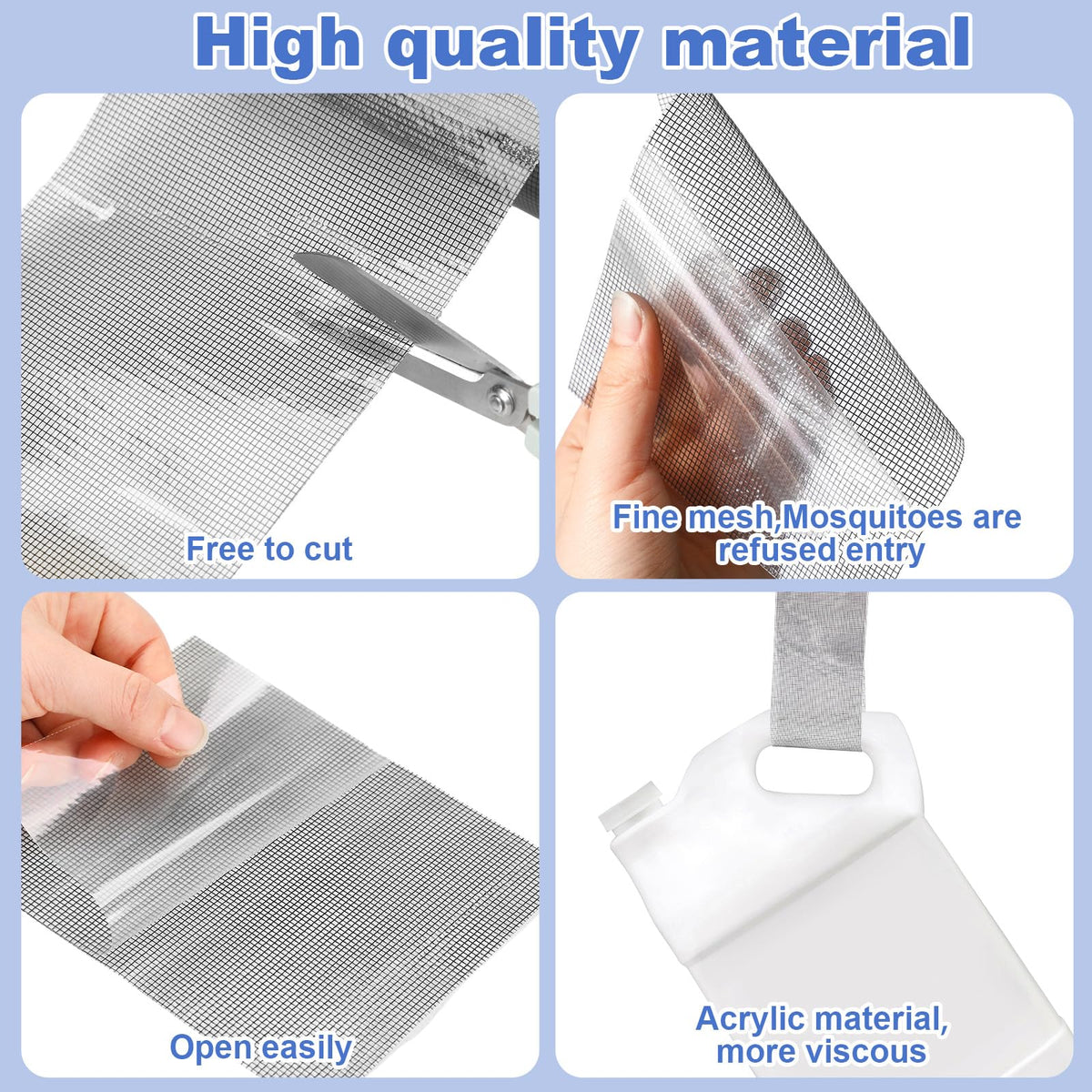 CroBlissful waterproof adhesive helps seal holes and keep insects out.