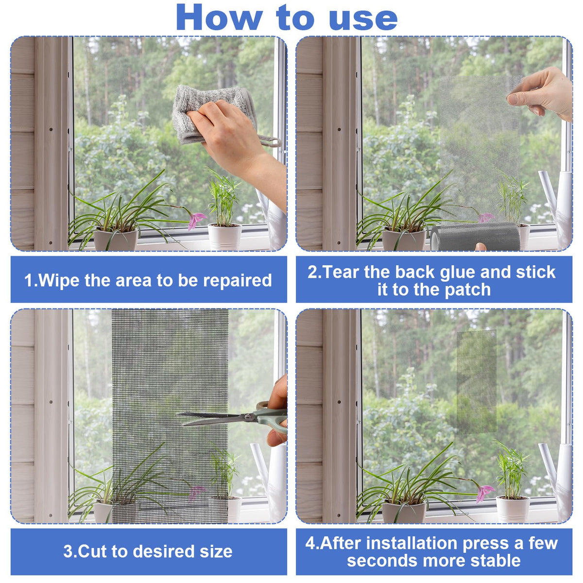 CroBlissful wide-coverage tape allows seamless repairs for larger holes