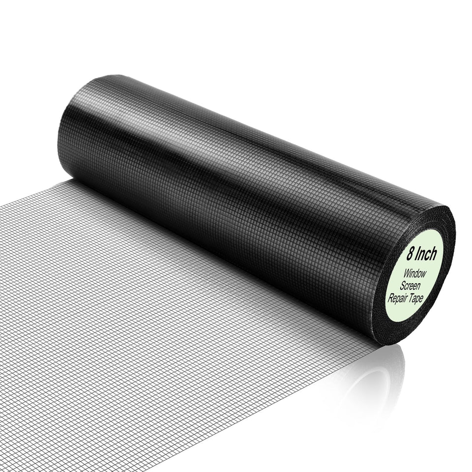 CroBlissful window screen tape, 8in by 20ft, ready for quick waterproof fixes.