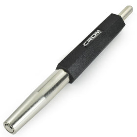 CROM Trim Nail Punch shows finger protection during precise trim nail driving.