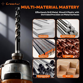 Crosstar M35 cobalt drill bit 1/2 in for rapid metal hole creation