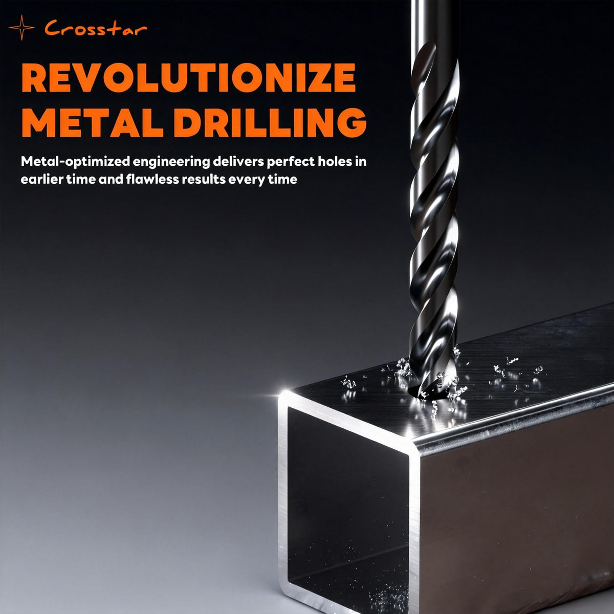 Crosstar M35 cobalt drill bit 3/16 in delivers smooth finish in stainless steel