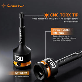 Crosstar one-piece T40 socket construction reduces failure points