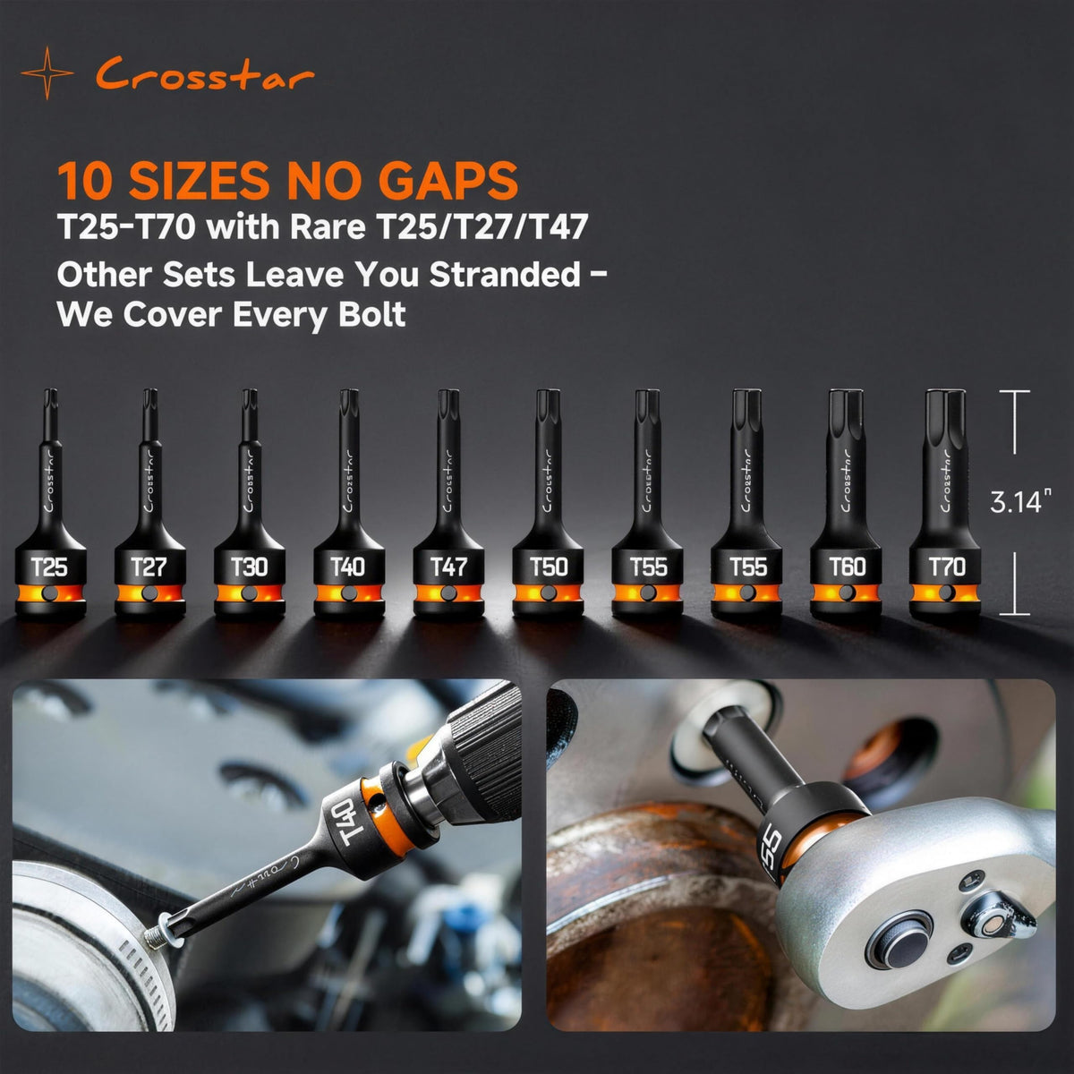 Crosstar transparent case view with sockets for quick organization
