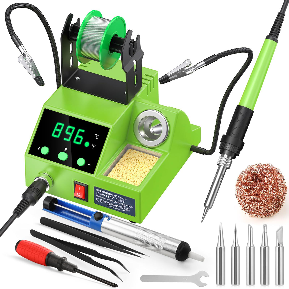 Crtsweker 100W soldering station with digital display for precise temperature control.