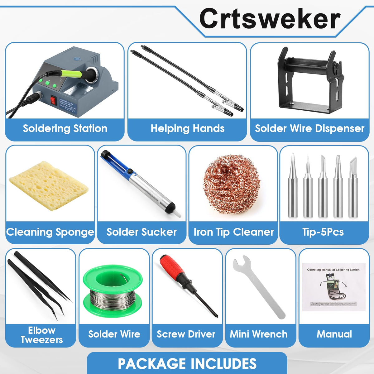 Crtsweker soldering station auto sleep mode conserves energy and extends tip life.