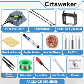 Crtsweker soldering station auto sleep mode conserves energy and extends tip life.