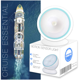 Cruise On battery-powered night light ideal for travel and cabins.