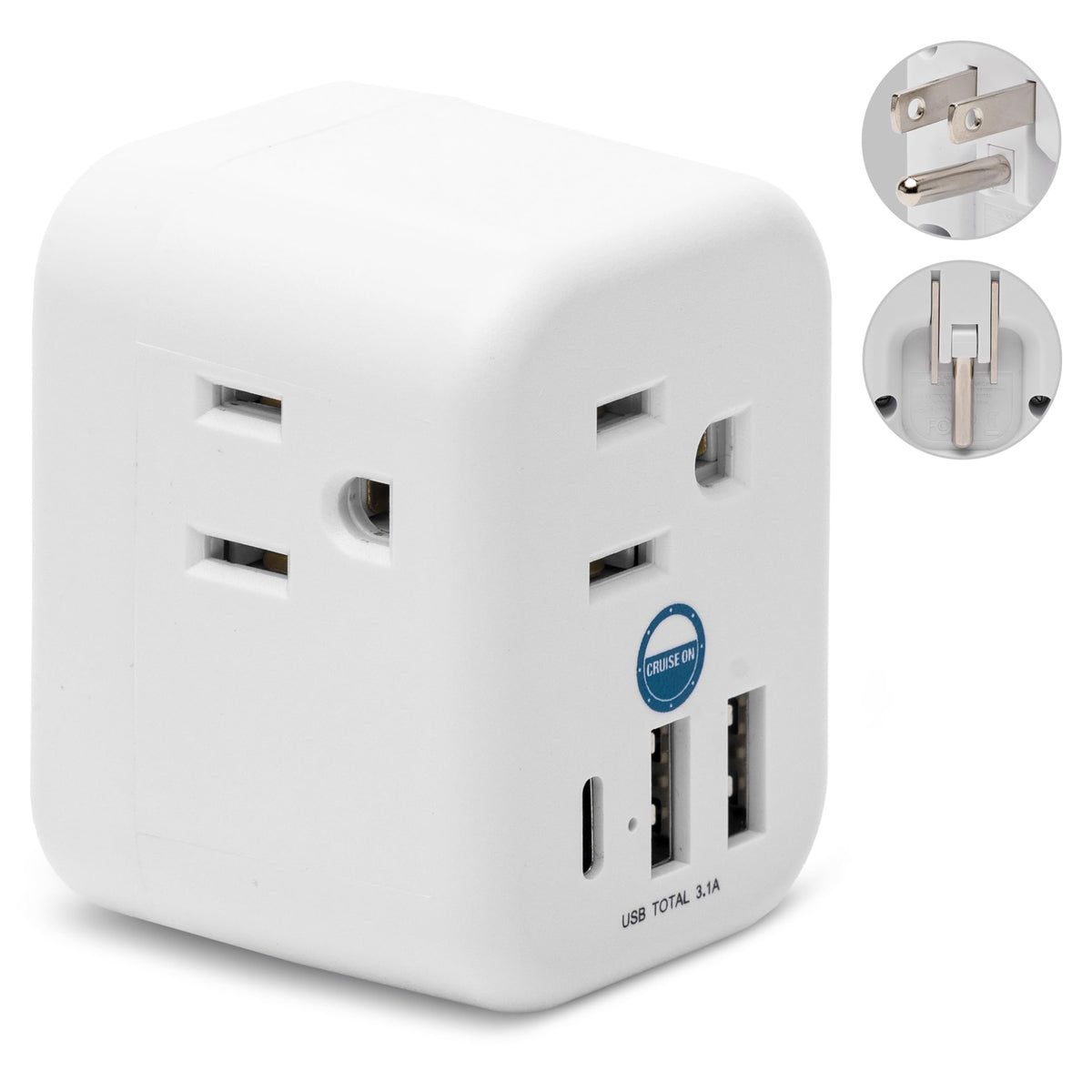 Cruise On cabin-friendly power accessory for on-ship charging