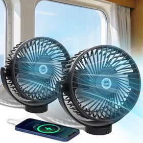 CruiSeaU magnetic base keeps the fan secured on metal surfaces for hands-free cooling.