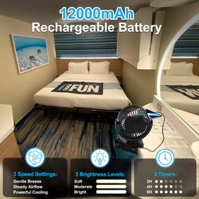 CruiSeaU timer and adjustable LED light for customizable cabin comfort.