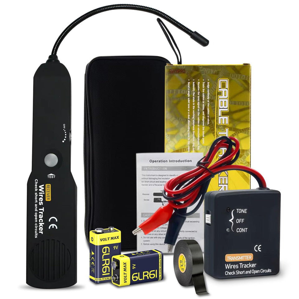 CrysGuard automotive circuit tracer with transmitter enables quick, non-invasive wire tracing.