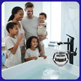 Crystal Quest bath filter chrome may soften skin and improve hair feel
