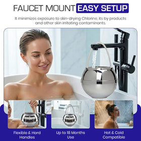 Crystal Quest BPA-free bath filter chrome supports a safer bathing environment