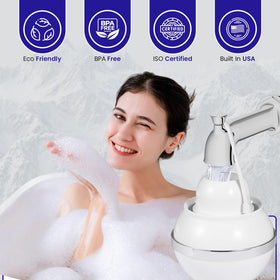 Crystal Quest ISO-certified quality cartridge ensures consistent filtration for daily baths.