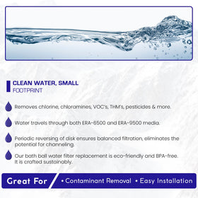 Crystal Quest bath ball cartridge with BPA-free eco design promotes healthier bathroom routines.