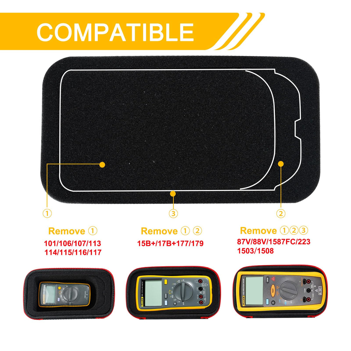 CSDWELL hard multimeter case handle portable design for job sites