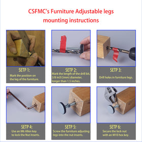 CSFMC PTFE bottom protects floors while reducing friction during moves.