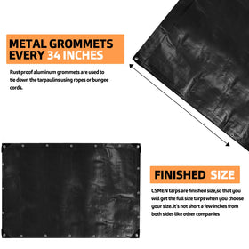 CSMEN multi-use tarp ideal for patio shade, equipment covers, boats.
