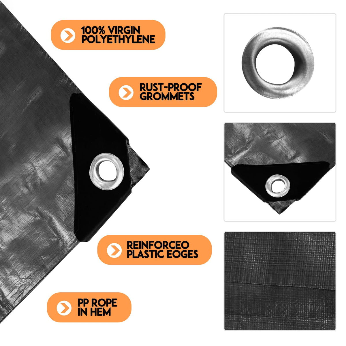 CSMEN waterproof tarp coating blocks moisture to keep equipment dry.