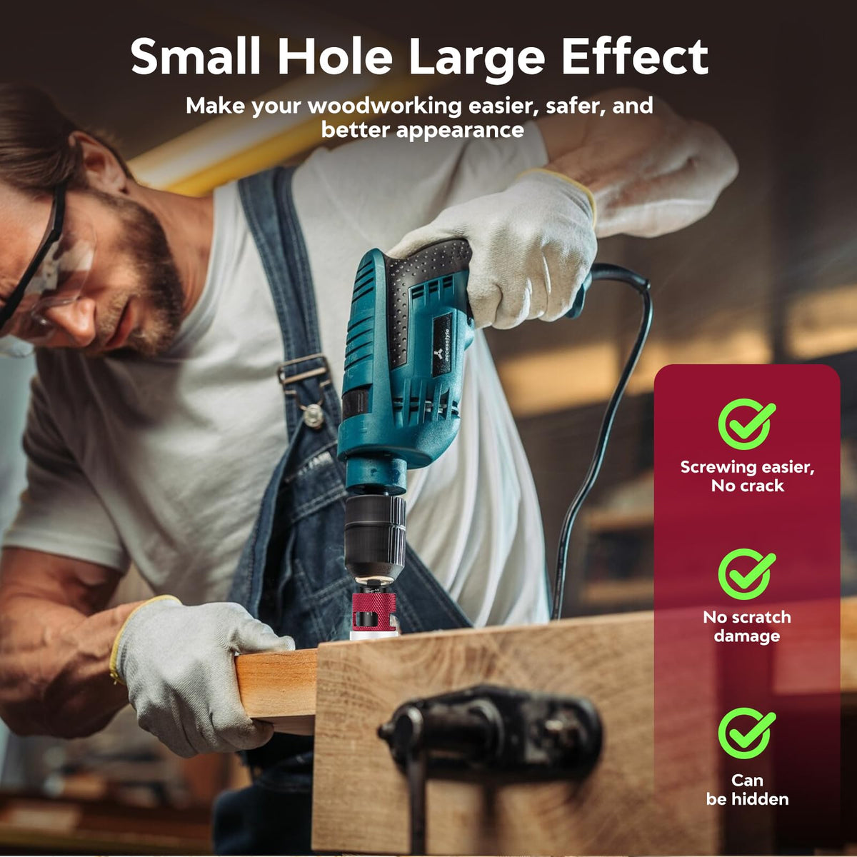 Csyibeielec 82-degree counterbore geometry delivers clean, flush holes
